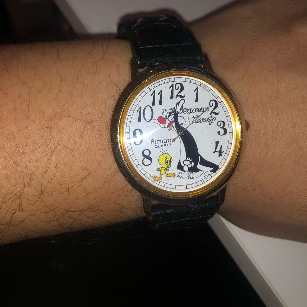 Rare Sylvester & tweety watch with braided band by Armitron